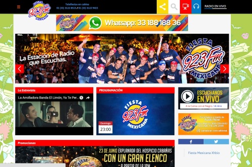 Promomedios website Fiesta Mexicana